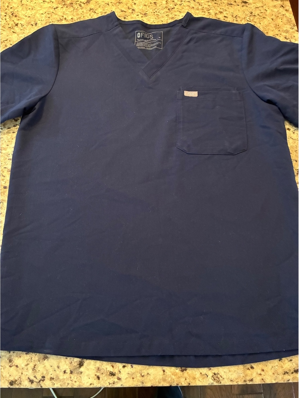 FIGS Technical Collection Navy Scrub Top